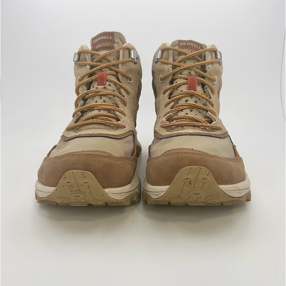 Merrell Speed Solo Mid J005386 Womens 9.5 Tobacco Waterproof Hiking Boots - Picture 5 of 10